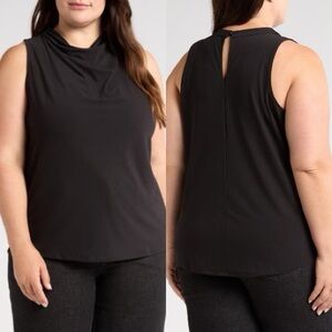 Universal Standard NWT Black Sleeveless Cowl Neck Top 4XL 7X Plus